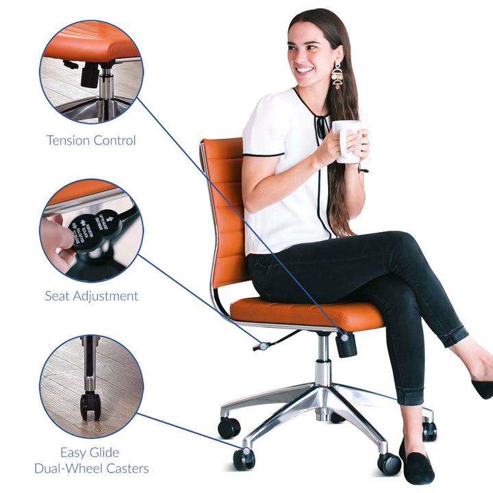 Jazz Armless Mid Back Office Chair