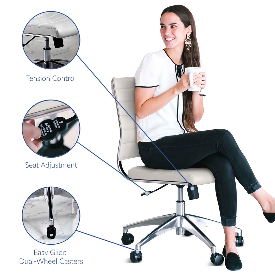 Jazz Armless Mid Back Office Chair