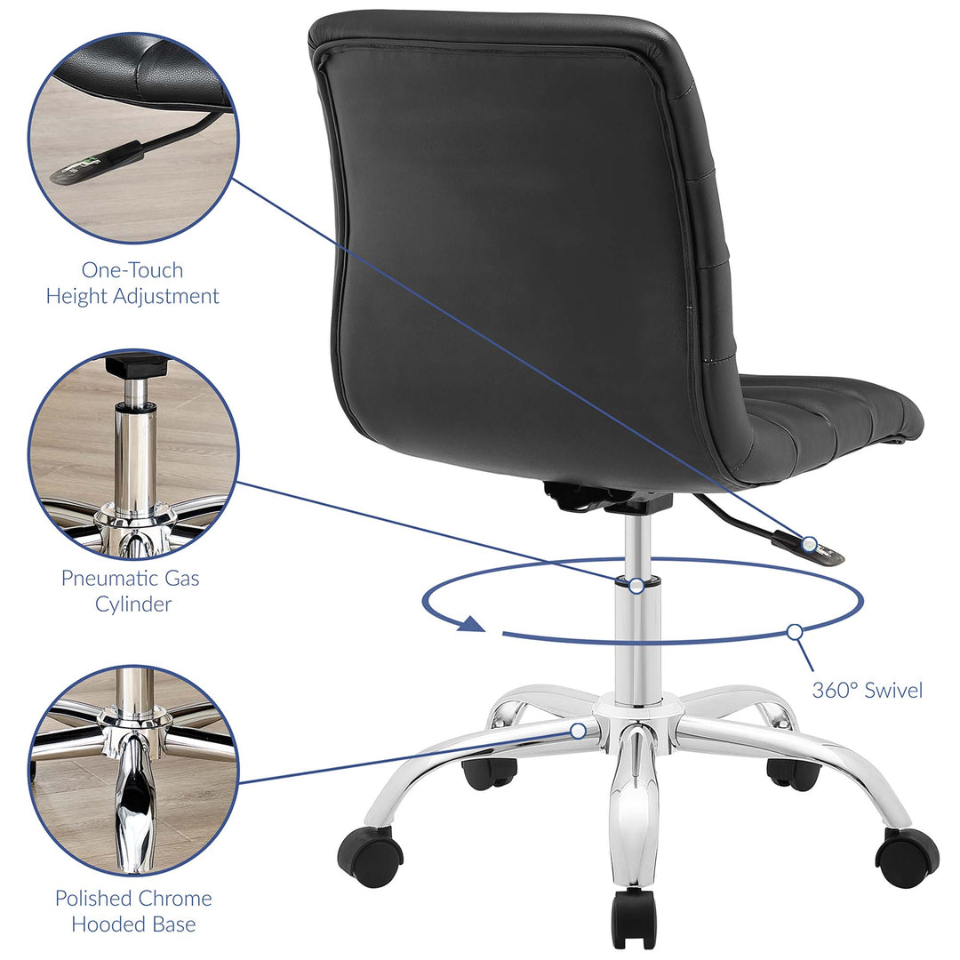 Ripple Retro Mid Back Vinyl Office Chair