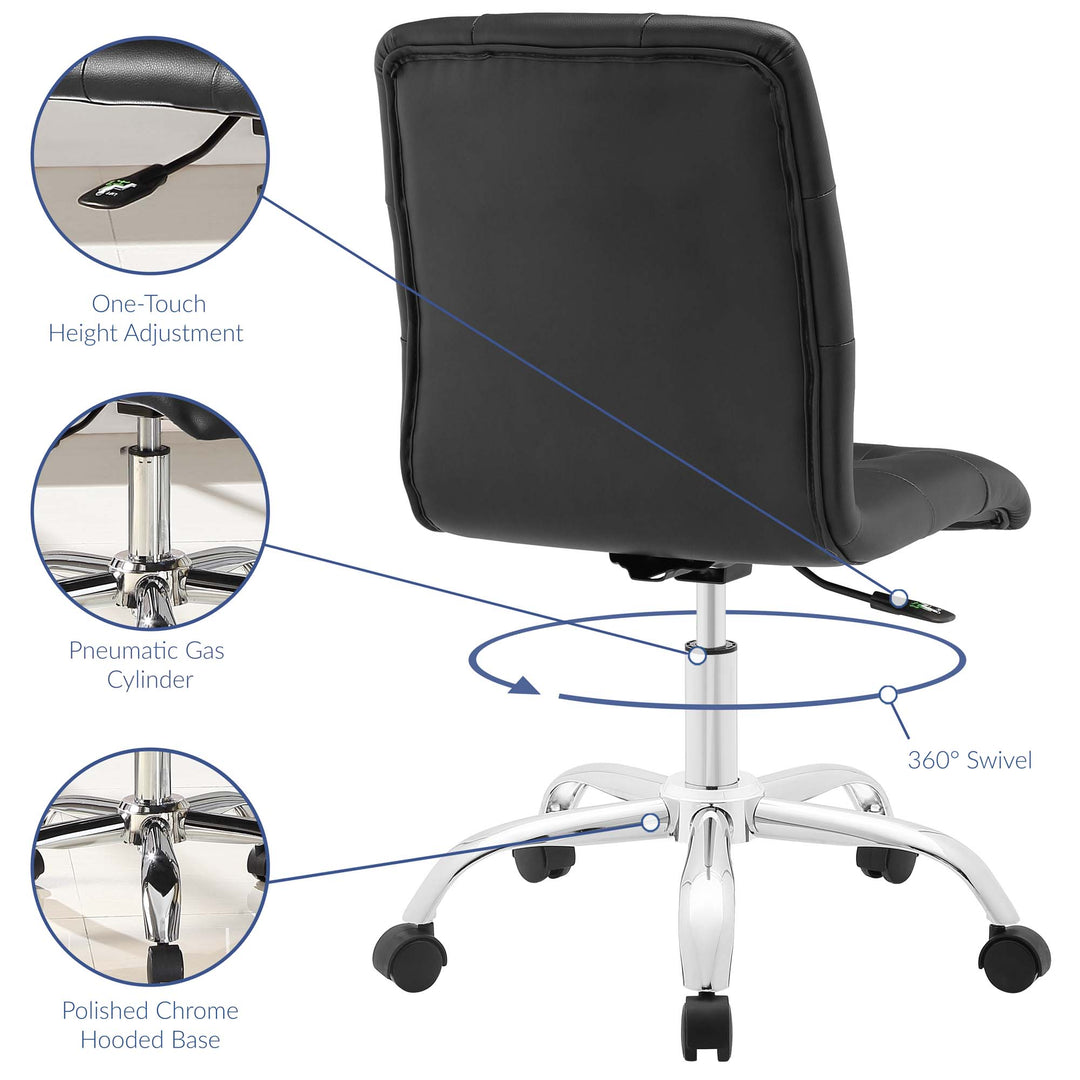 Pose Armless Mid Back Office Chair