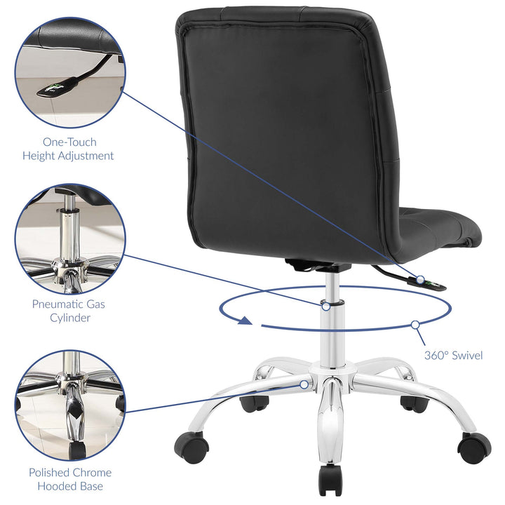 Pose Armless Mid Back Office Chair