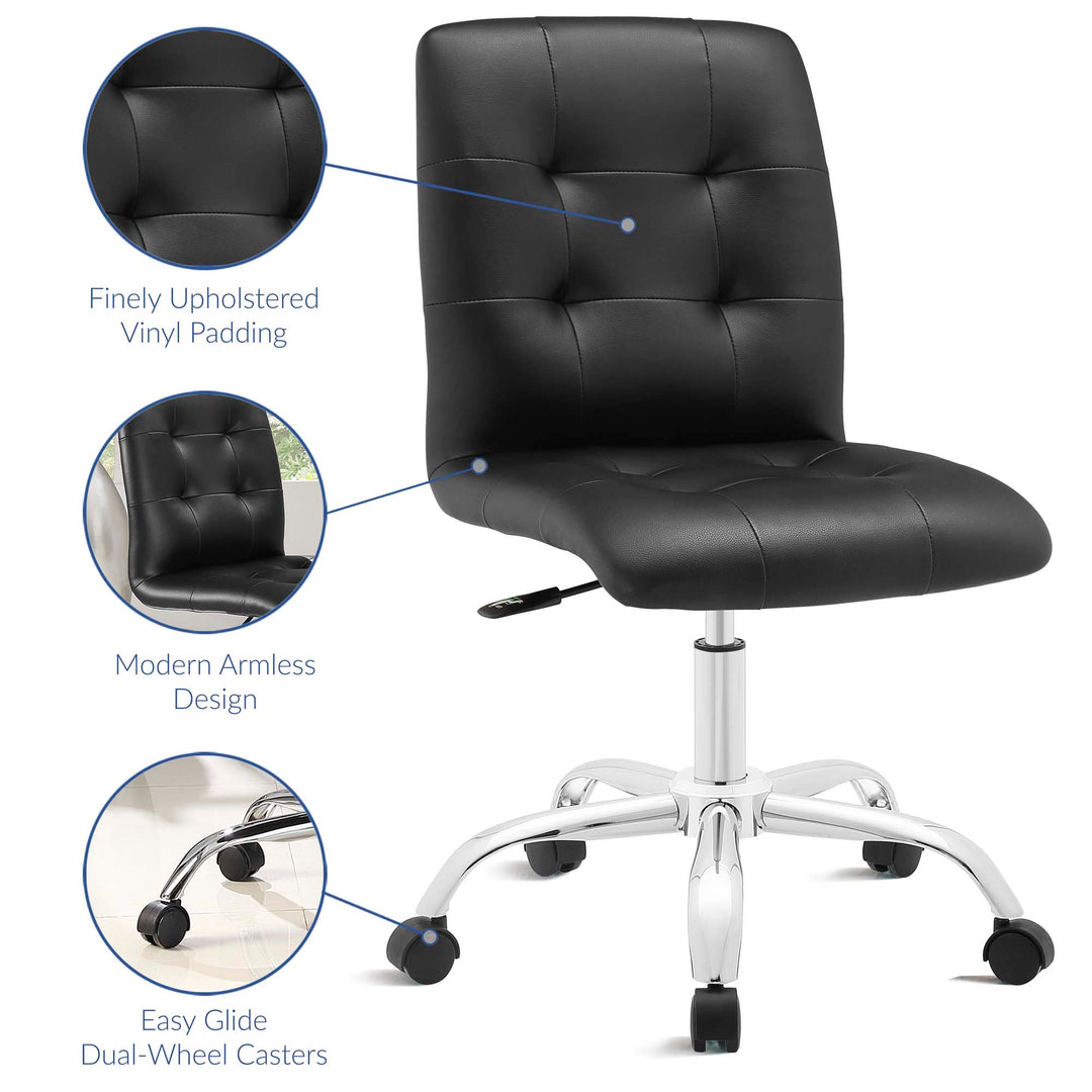 Pose Armless Mid Back Office Chair