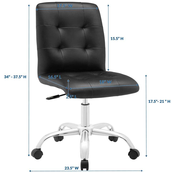 Pose Armless Mid Back Office Chair