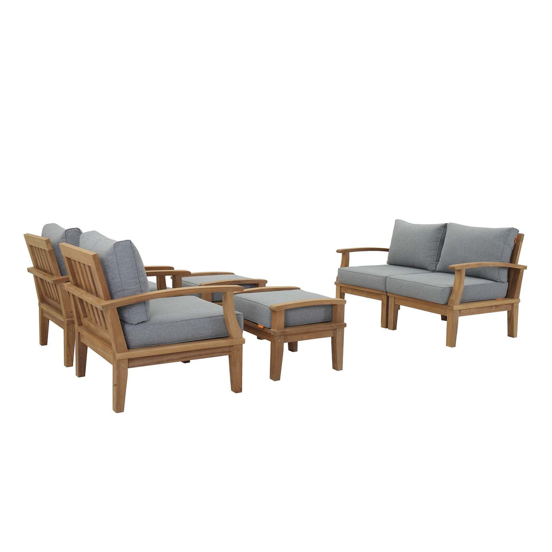 Mira 6 Piece Outdoor Patio Teak Set