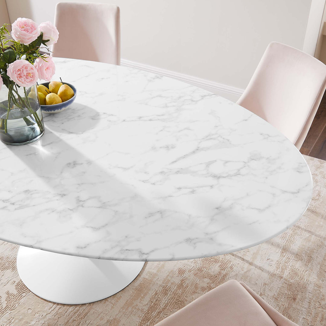 Luxe 78" Oval Onyx Dining Table