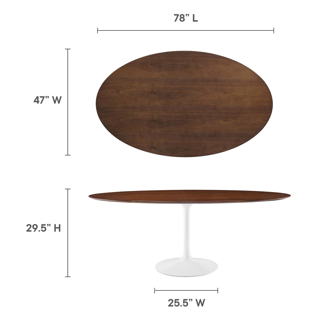 Lennox 78" Oval Wood Dining Table