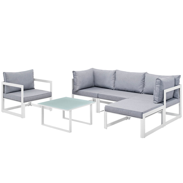 Felicity 6 Piece Outdoor Patio Sectional Sofa Set