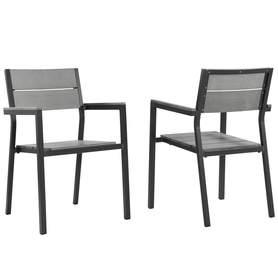 Milan Outdoor Patio Dining Armchair Set of 2