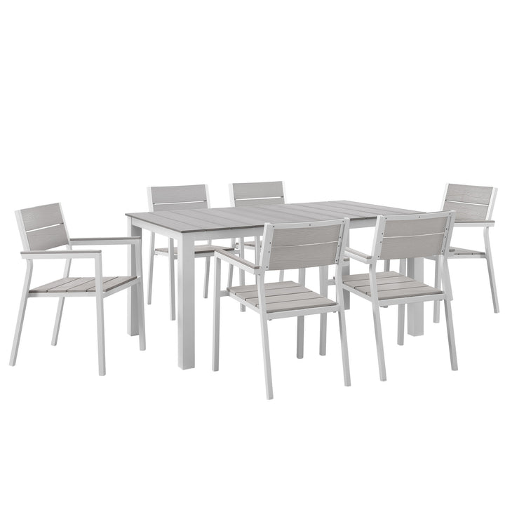 Maine 7 Piece Outdoor Patio Dinner Set