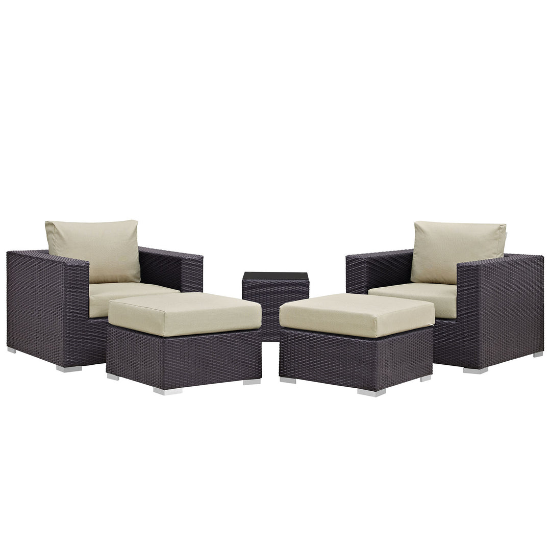 Converge 5 Piece Outdoor Patio Sectional Set