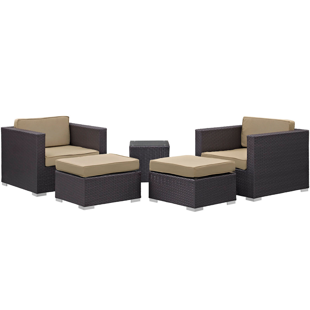 Converge 5 Piece Outdoor Patio Sectional Set