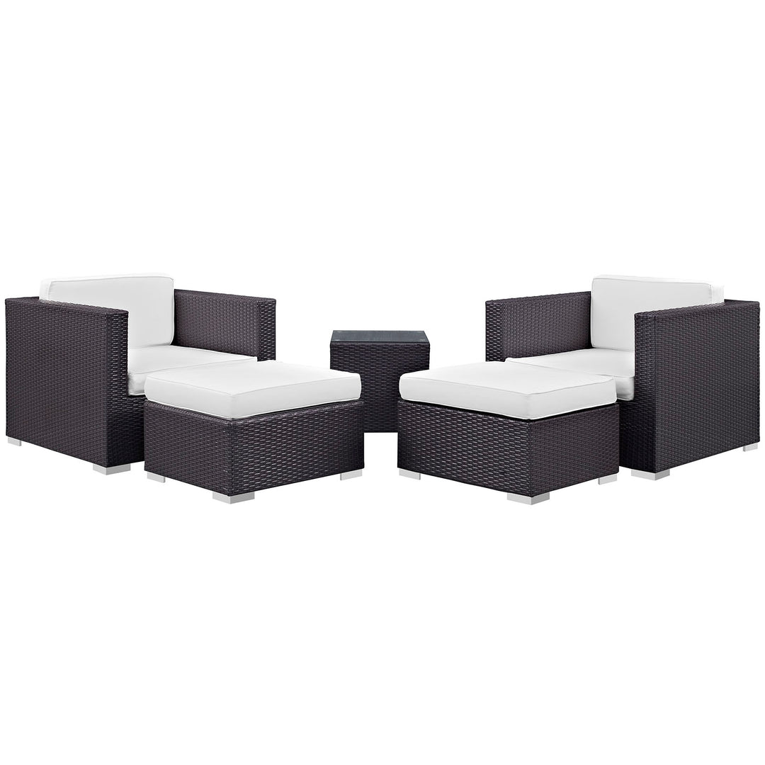 Converge 5 Piece Outdoor Patio Sectional Set