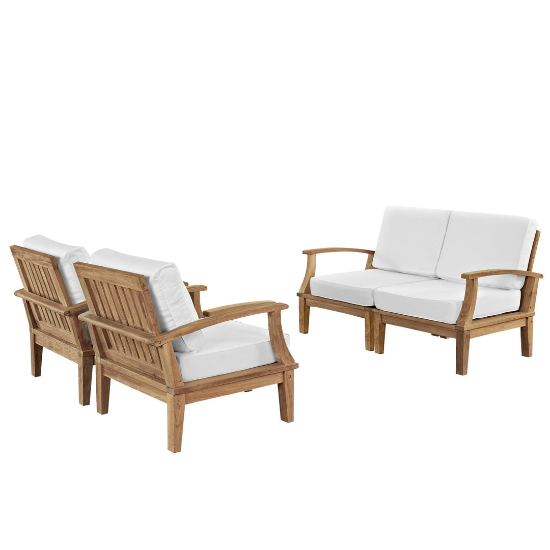 Malibu 4 Piece Outdoor Patio Teak Set