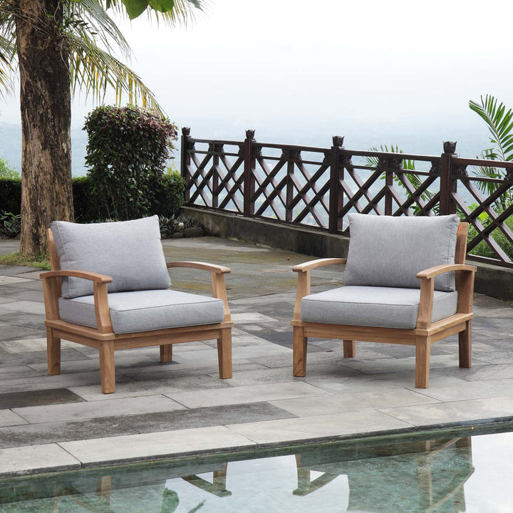 Malibu 2 Piece Outdoor Patio Teak Set