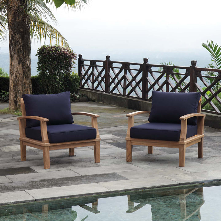 Malibu 2 Piece Outdoor Patio Teak Set