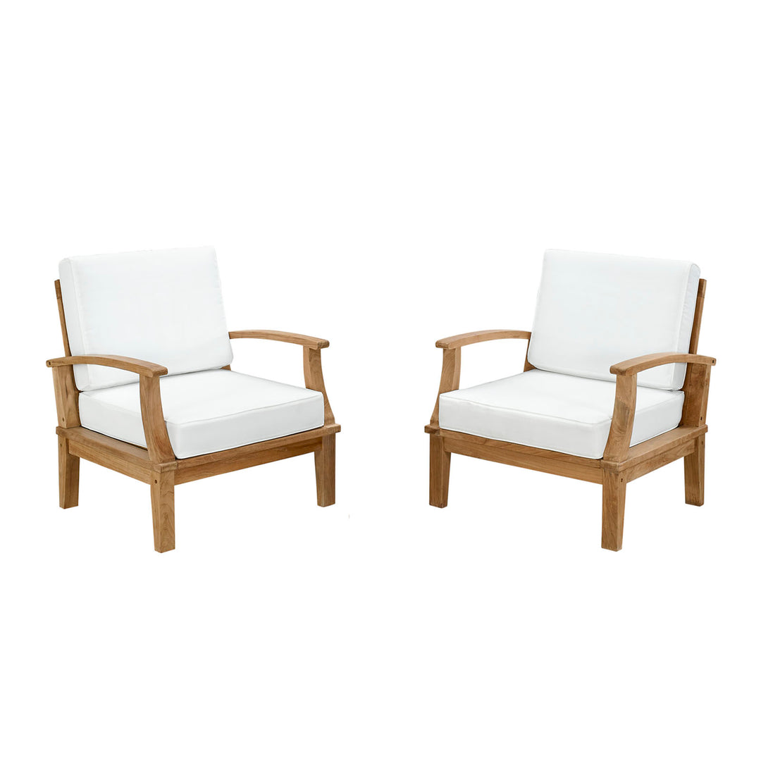 Malibu 2 Piece Outdoor Patio Teak Set