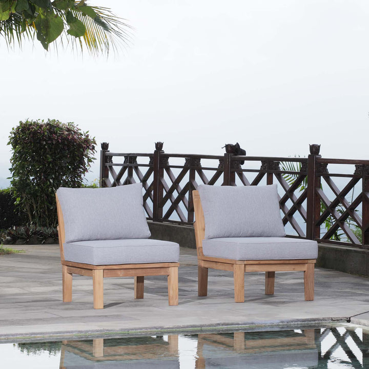 Malibu 2 Piece Outdoor Patio Teak Set