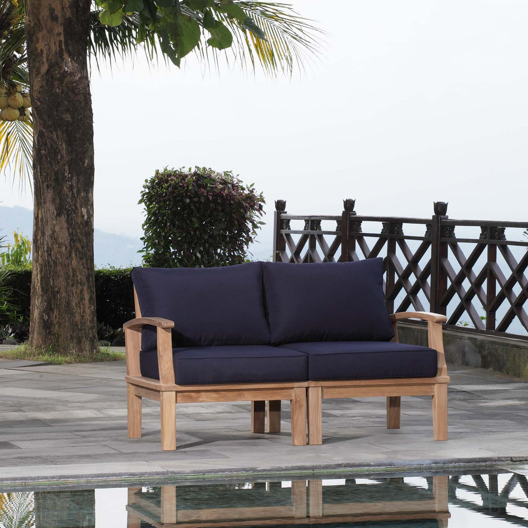 Malibu 2 Piece Outdoor Patio Teak Set