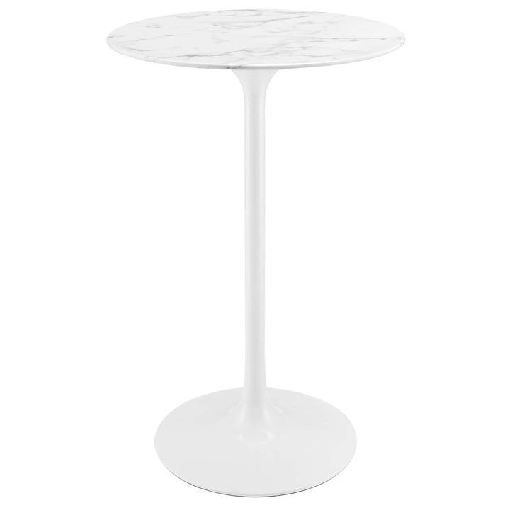 Lippa 28" Round Replica Marble Bar Table