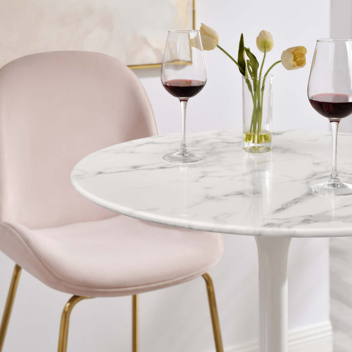 Lippa 28" Round Replica Marble Bar Table