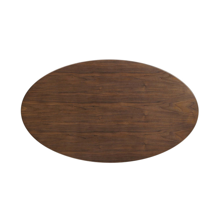 Luna 48" Oval Wood Grain Coffee Table