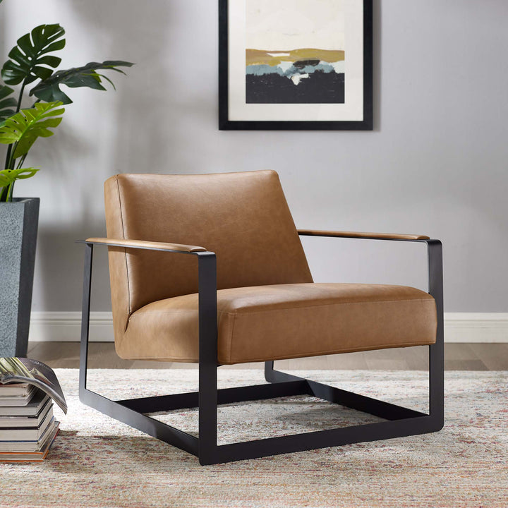 Sway Vegan Leather Accent Chair