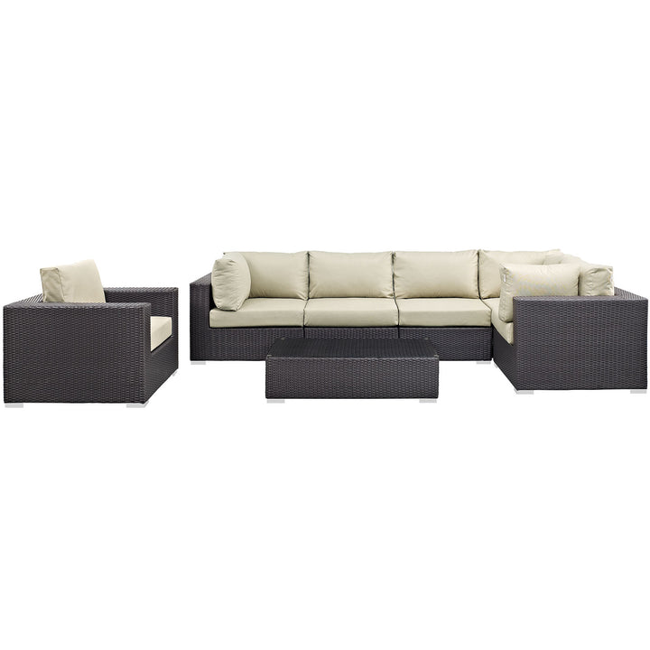 Concord 7 Piece Outdoor Patio Sectional Set