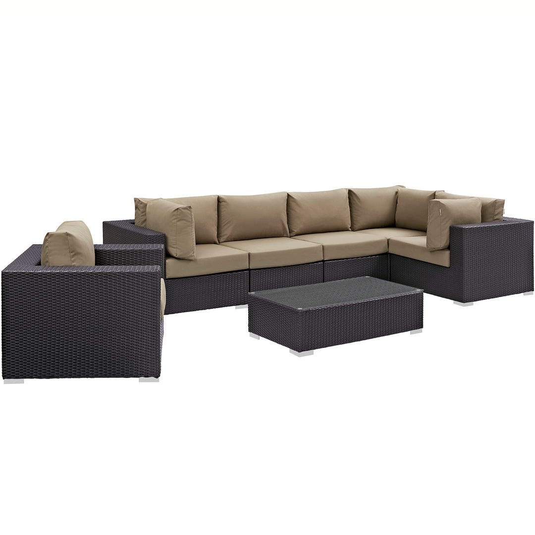 Concord 7 Piece Outdoor Patio Sectional Set