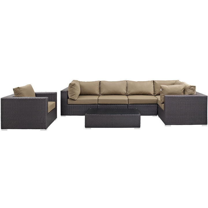 Concord 7 Piece Outdoor Patio Sectional Set