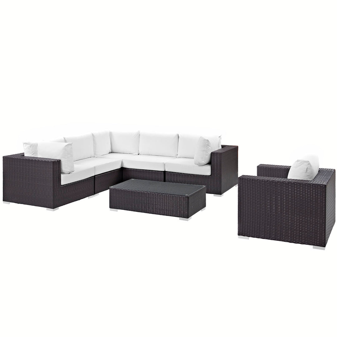 Concord 7 Piece Outdoor Patio Sectional Set