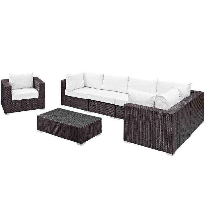 Concord 7 Piece Outdoor Patio Sectional Set