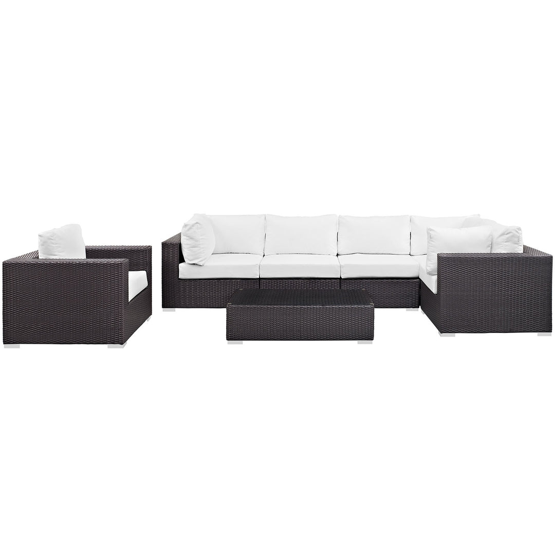 Concord 7 Piece Outdoor Patio Sectional Set