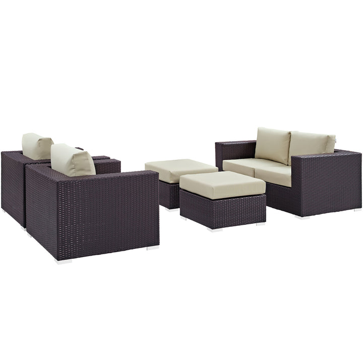 Concord 5 Piece Outdoor Patio Sofa Set