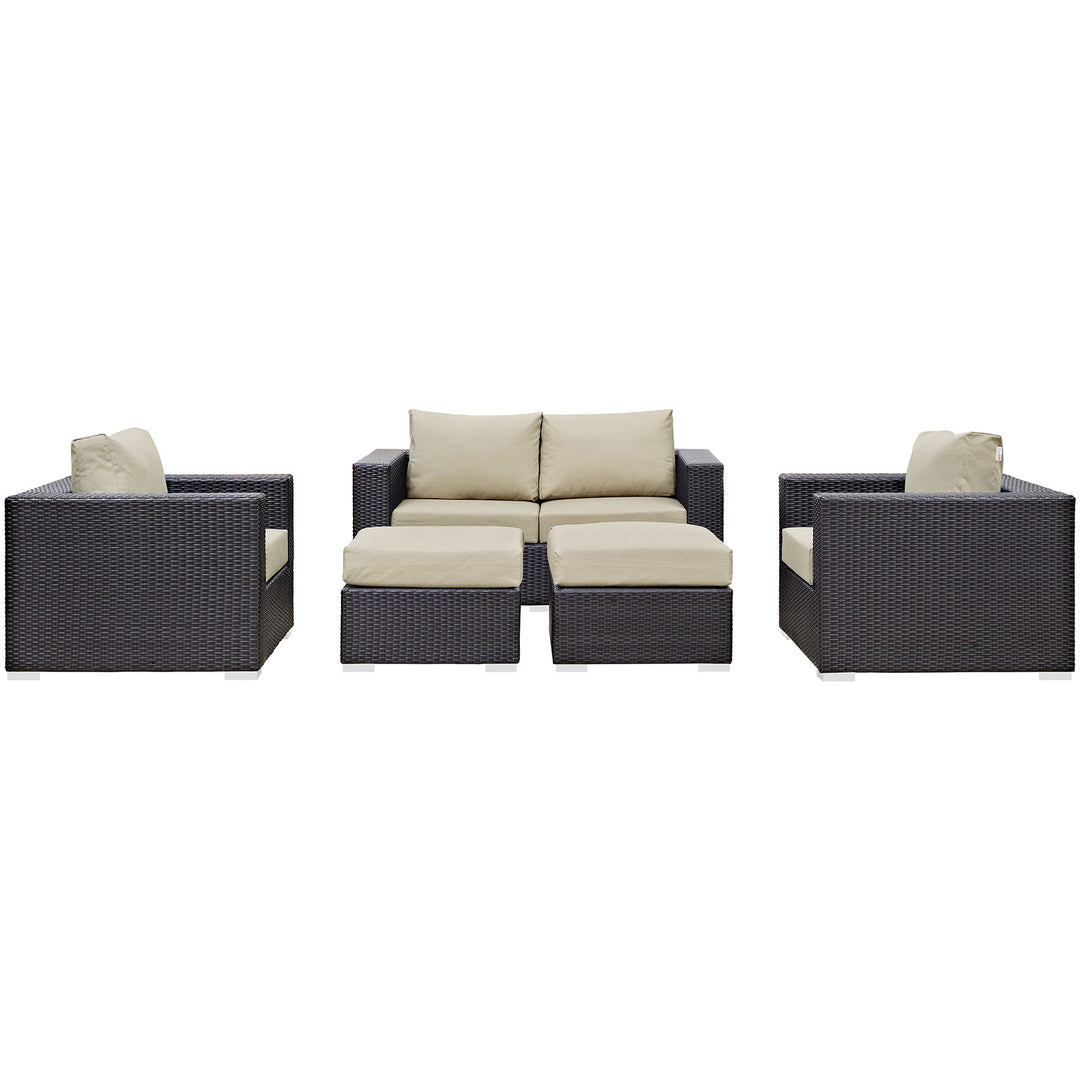 Converge 5 Piece Outdoor Patio Sofa Set