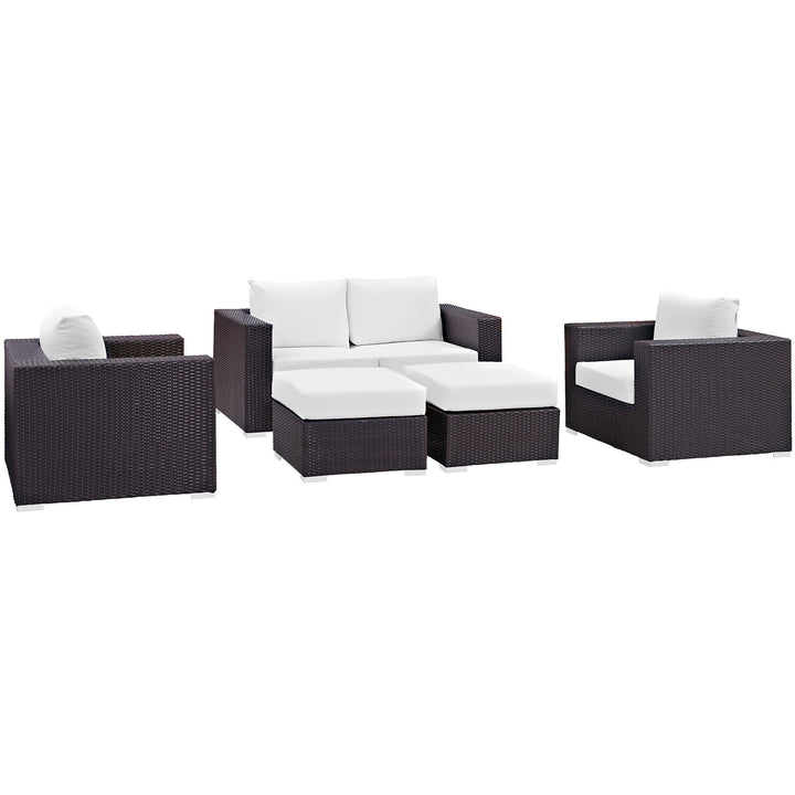 Concord 5 Piece Outdoor Patio Sofa Set