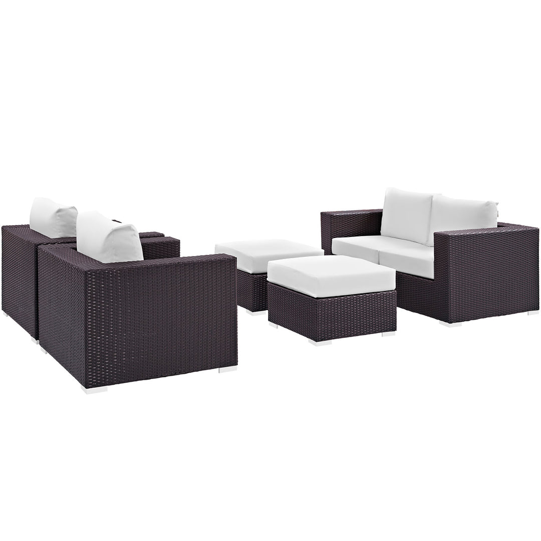 Concord 5 Piece Outdoor Patio Sofa Set