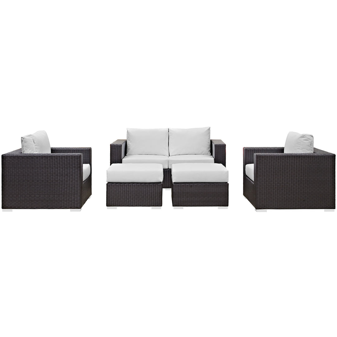 Concord 5 Piece Outdoor Patio Sofa Set