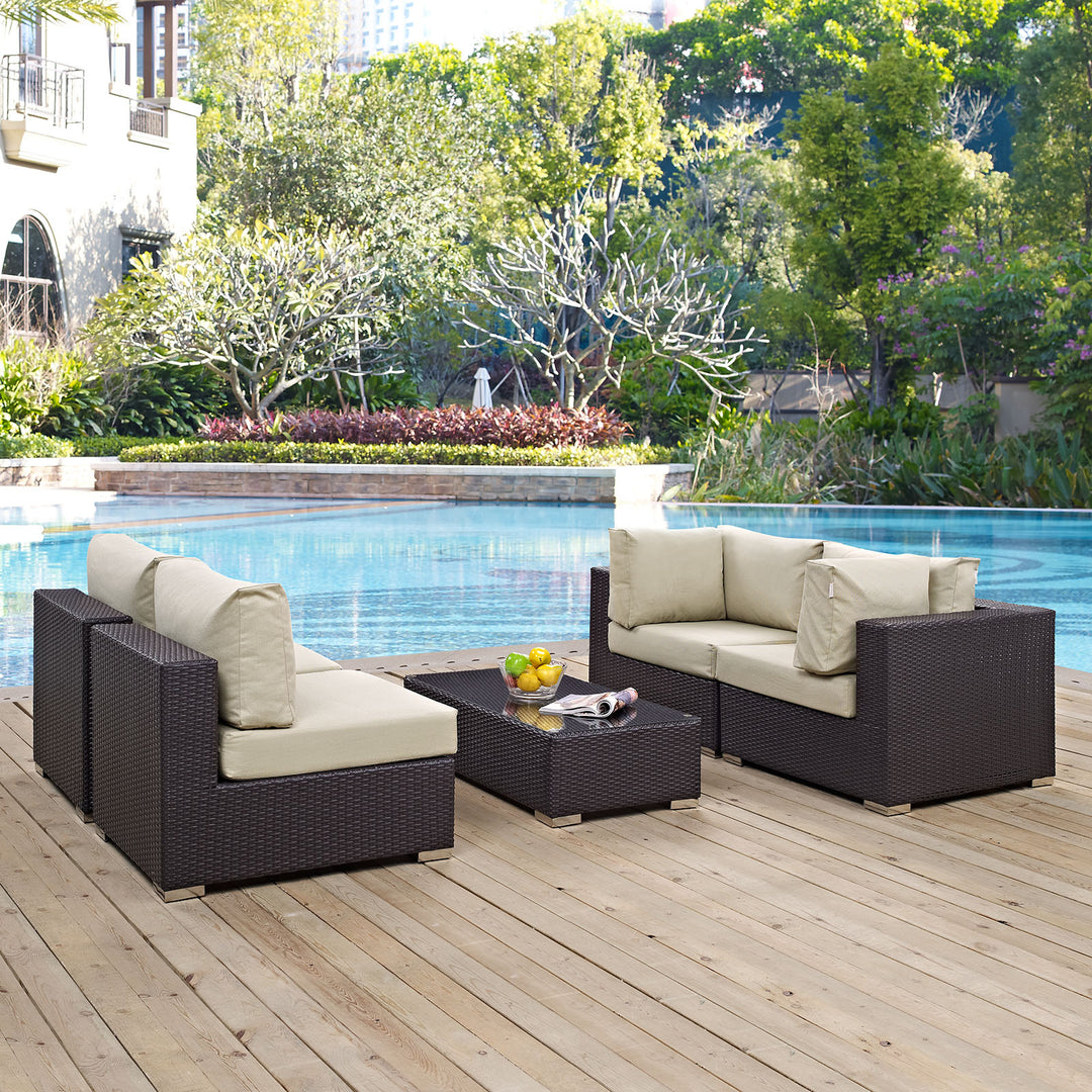 Convene 5 Piece Outdoor Patio Seating Set