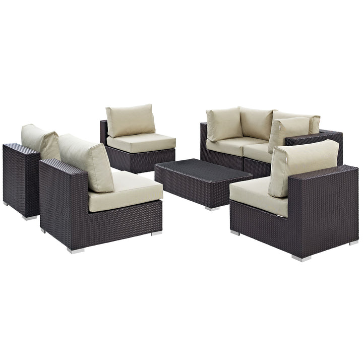 Chic 7 Piece Outdoor Patio Sectional Set