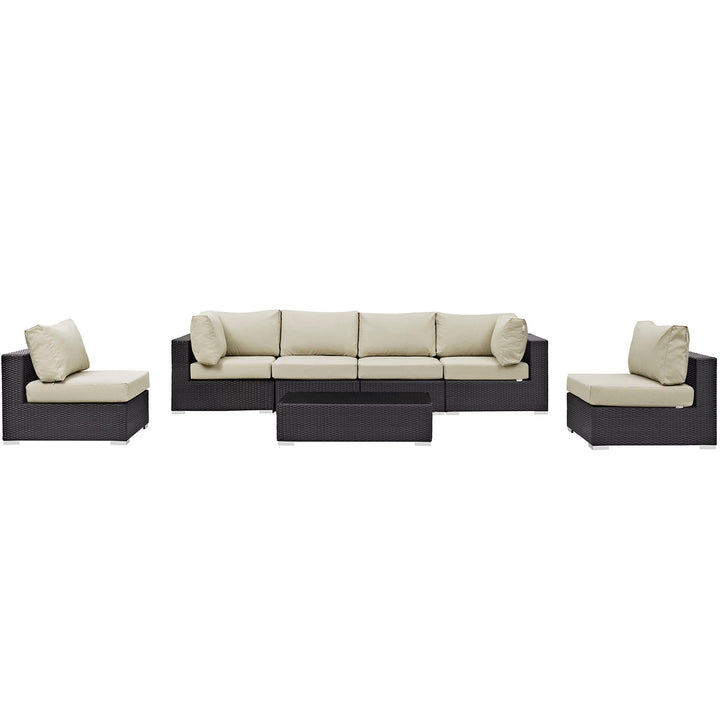 Chic 7 Piece Outdoor Patio Sectional Set