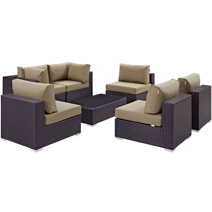 Chic 7 Piece Outdoor Patio Sectional Set