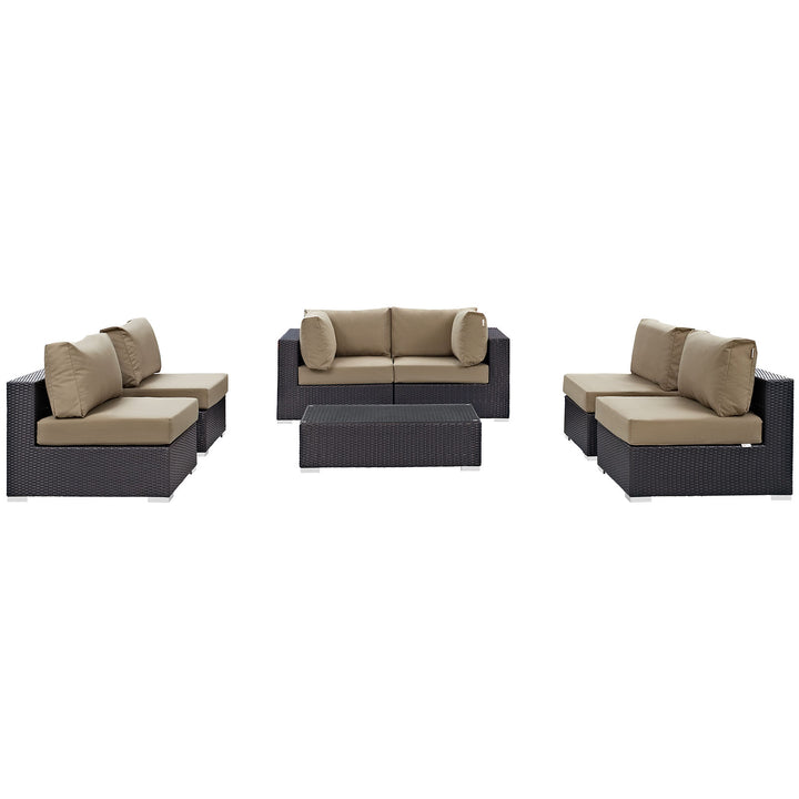 Chic 7 Piece Outdoor Patio Sectional Set