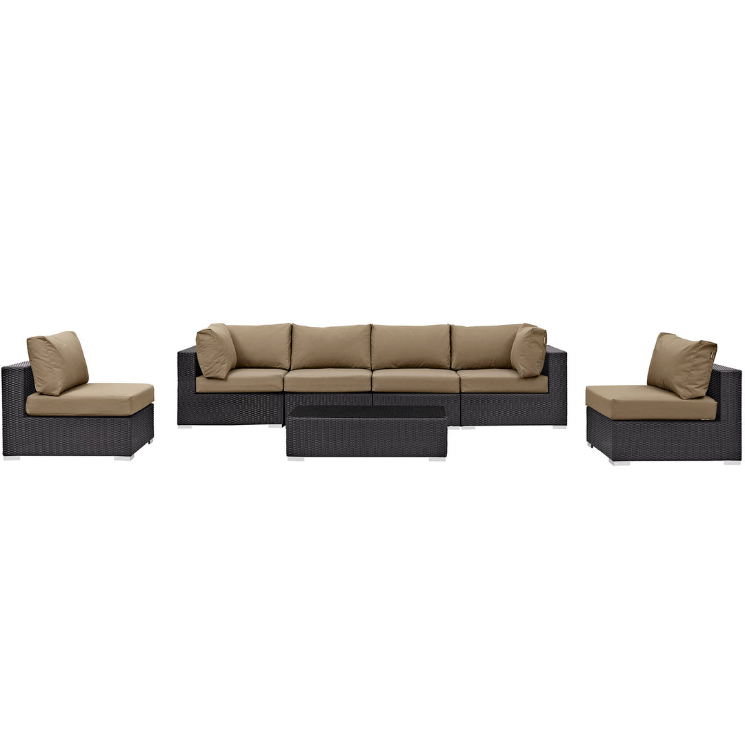 Chic 7 Piece Outdoor Patio Sectional Set