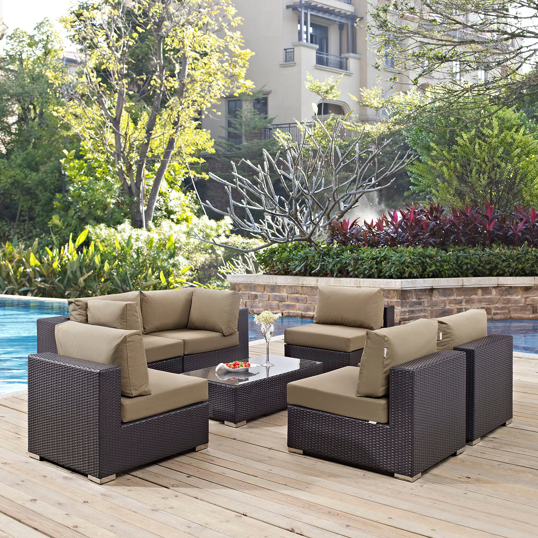 Chic 7 Piece Outdoor Patio Sectional Set