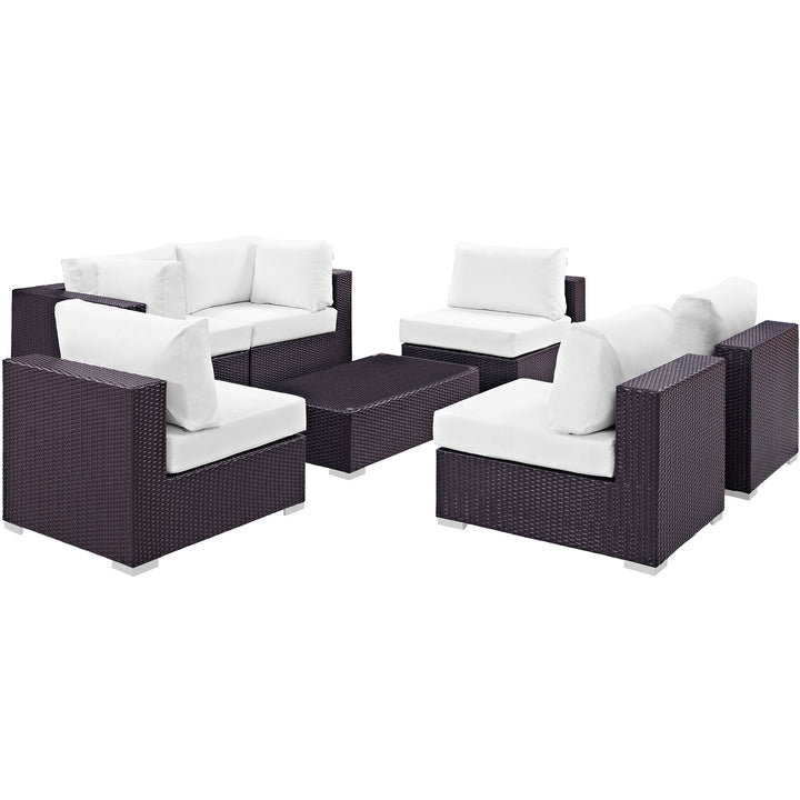 Chic 7 Piece Outdoor Patio Sectional Set