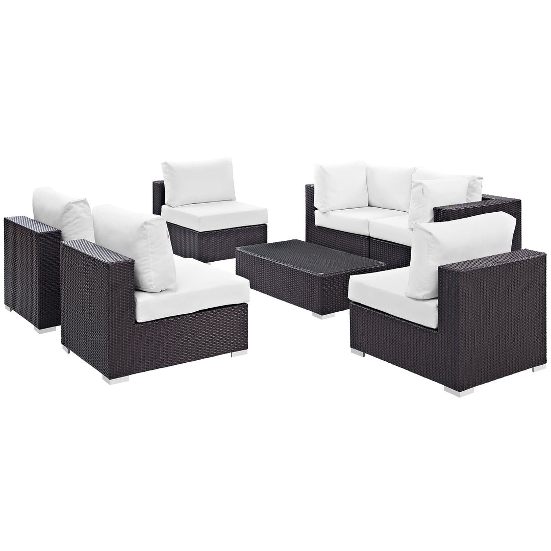 Chic 7 Piece Outdoor Patio Sectional Set