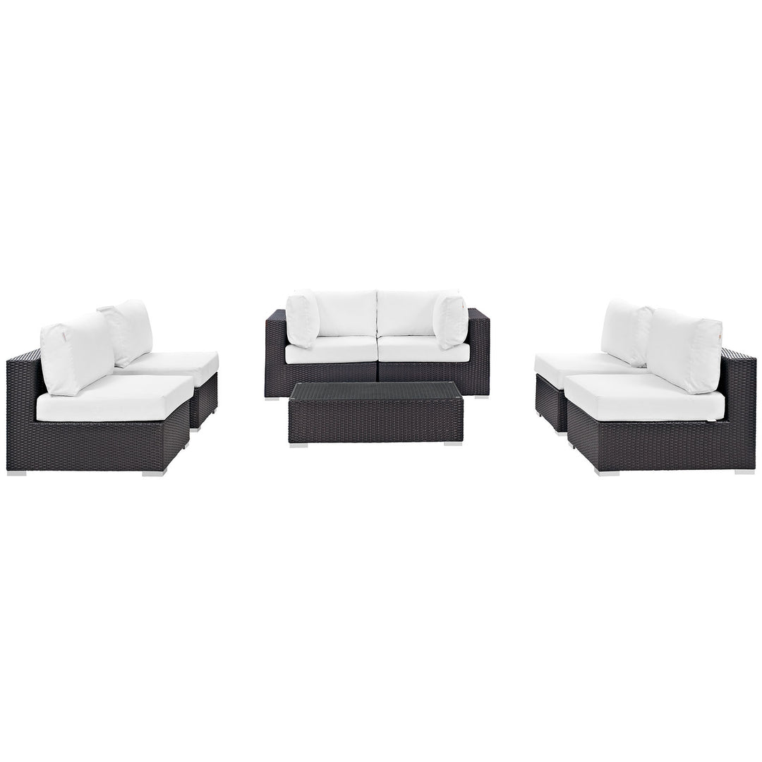 Chic 7 Piece Outdoor Patio Sectional Set