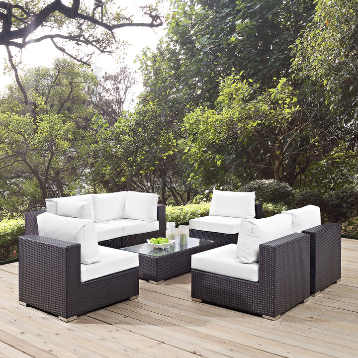 Chic 7 Piece Outdoor Patio Sectional Set