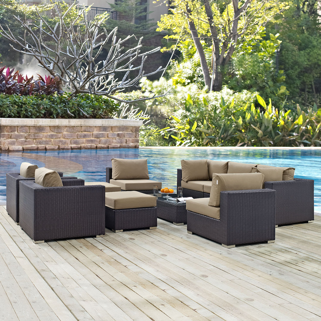 Coalesce 10 Piece Outdoor Patio Sectional Set