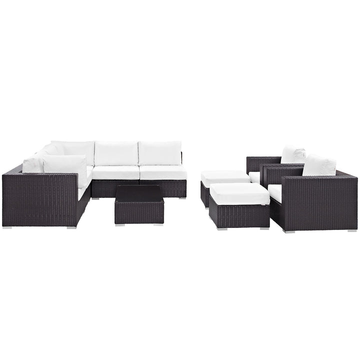 Coalesce 10 Piece Outdoor Patio Sectional Set